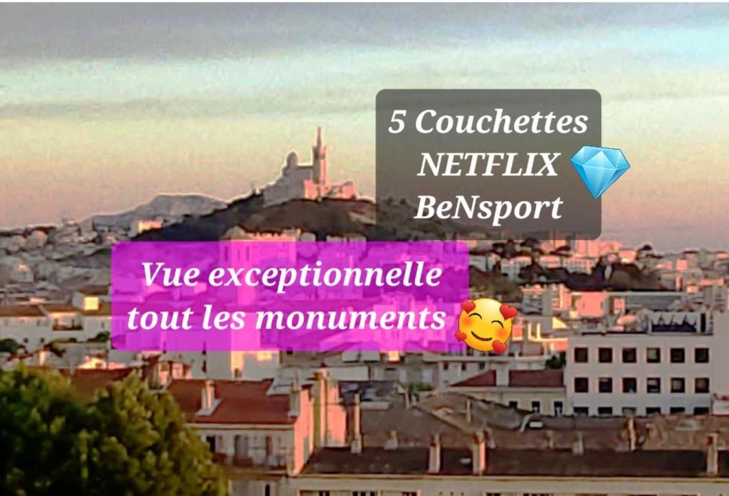 Sublime 2 Pieces Vue Incroyable Mer Et Tout Les Monuments De Marsylia Zewnętrze zdjęcie