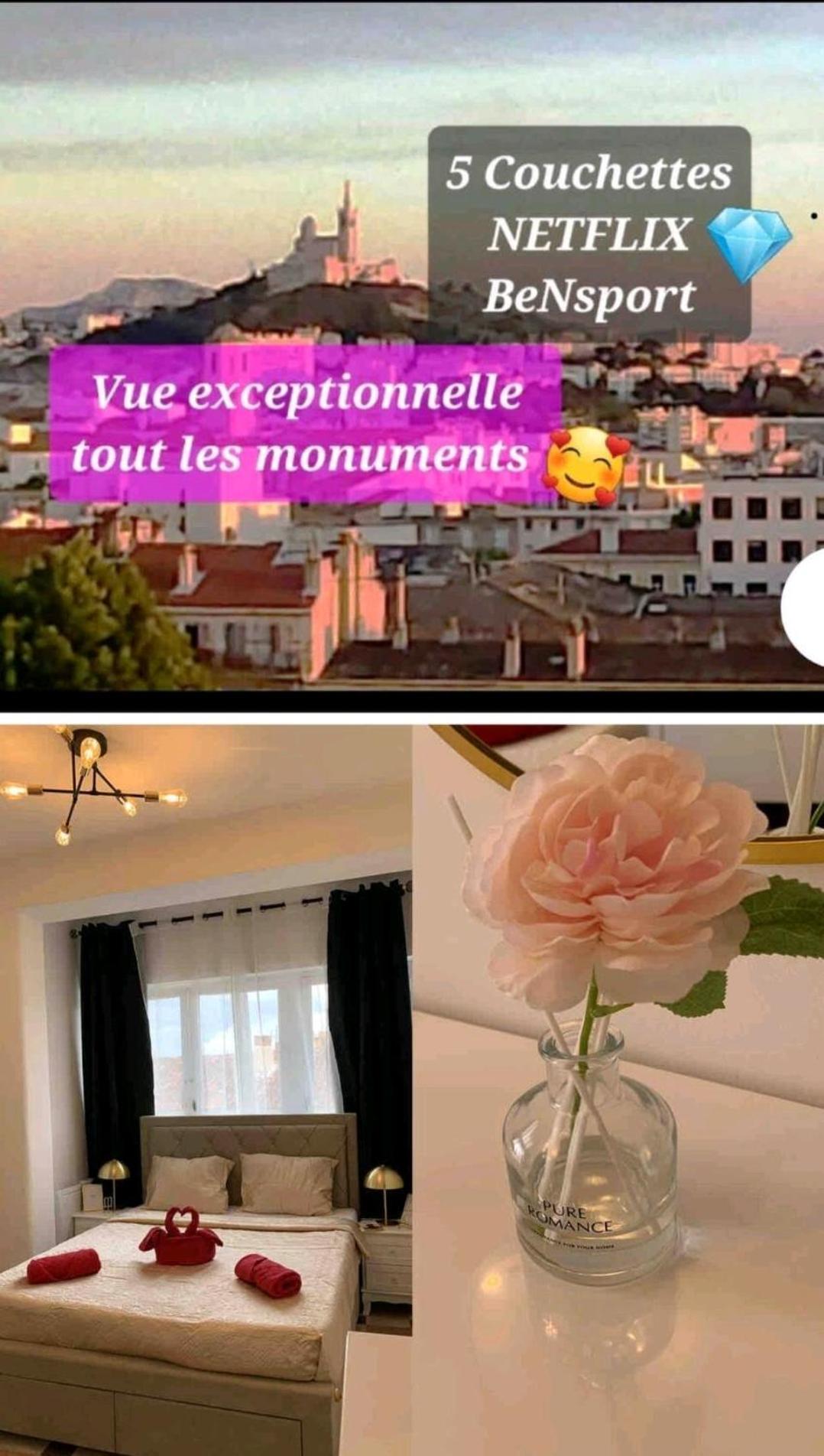 Sublime 2 Pieces Vue Incroyable Mer Et Tout Les Monuments De Marsylia Zewnętrze zdjęcie